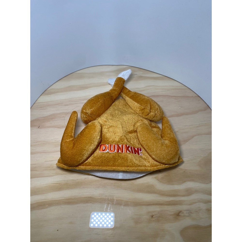 Dunkin Donuts Roasted Turkey Hat Thanksgiving Novelty Plush Costume Accessory